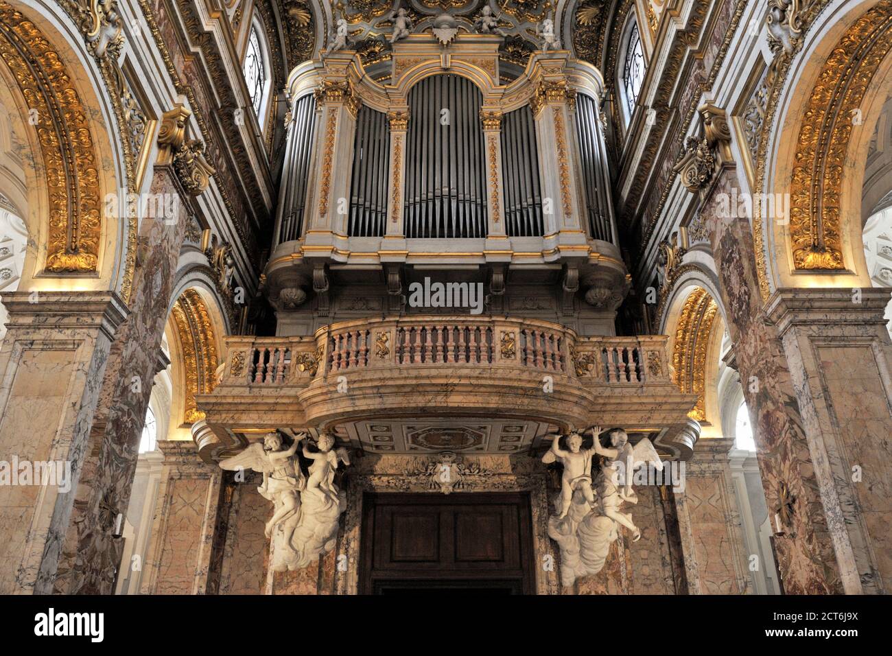 Italie, Rome, église de San Luigi dei Francesi, orgue Merklin Banque D'Images
