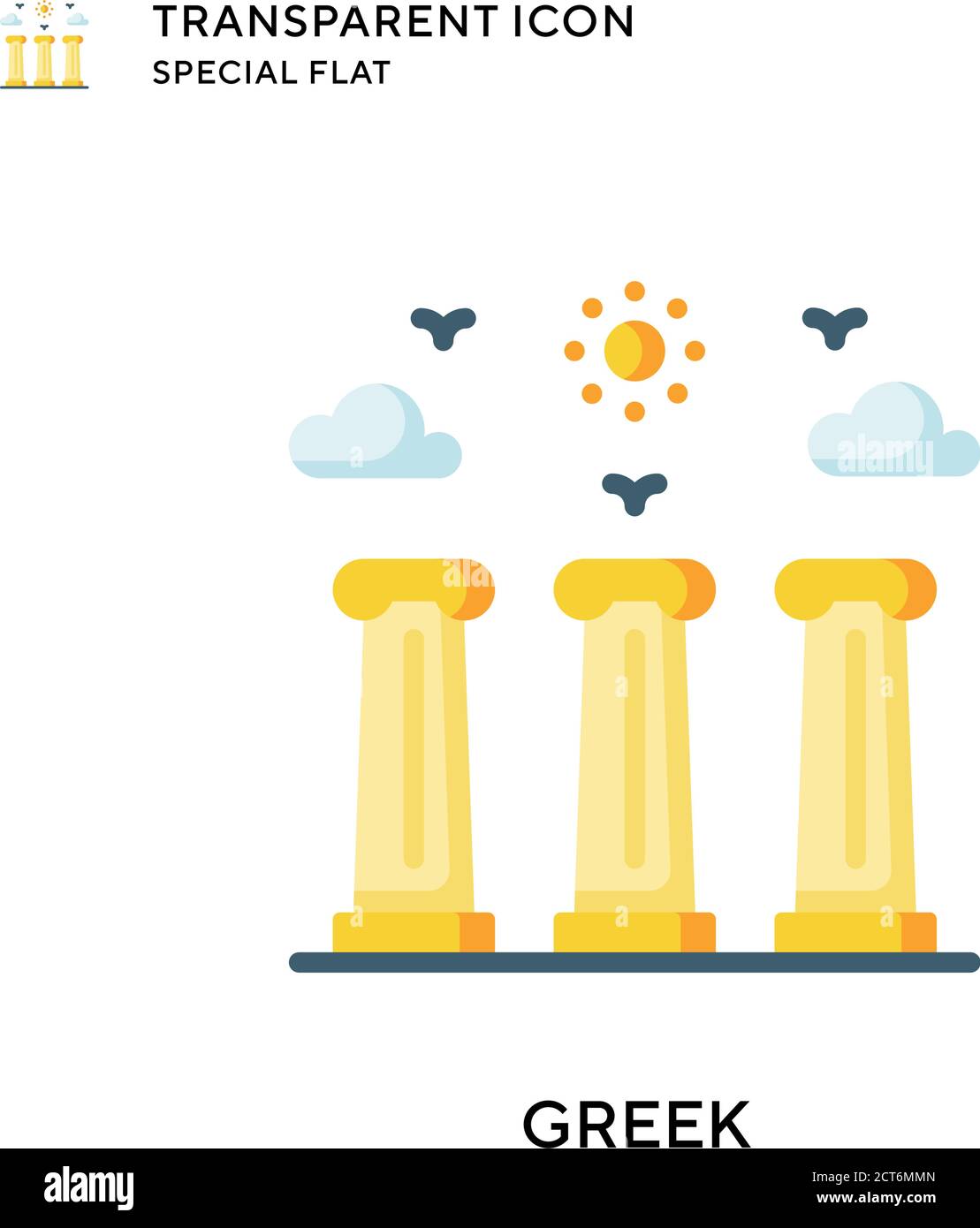 Icône de vecteur grec. Illustration de style plat. Vecteur EPS 10. Illustration de Vecteur