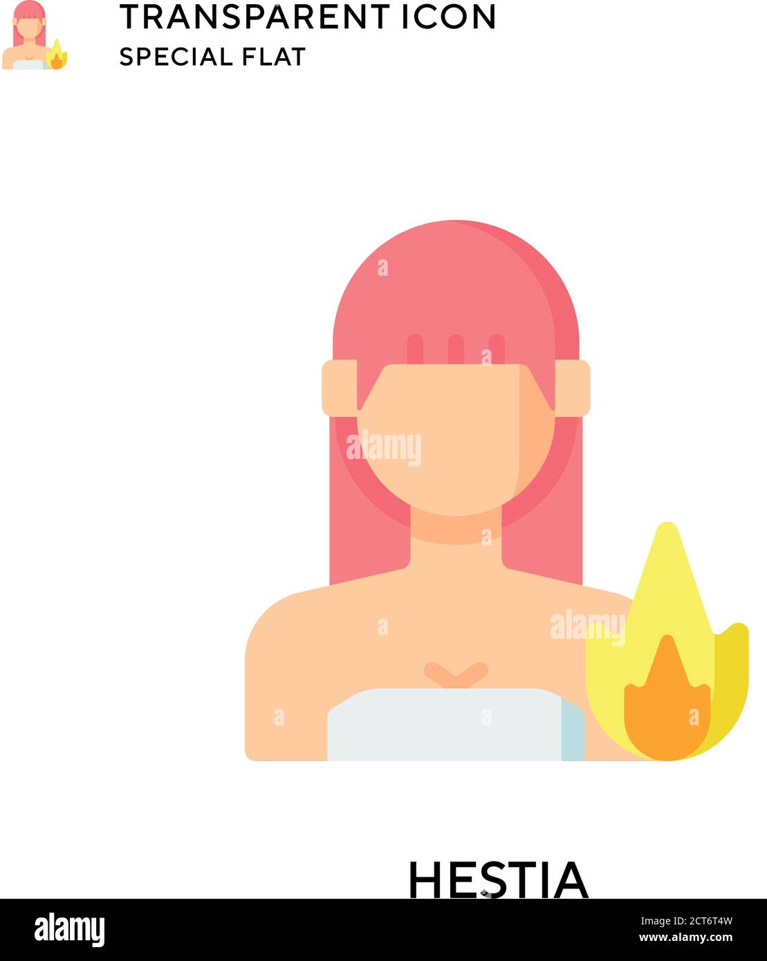 Icône de vecteur Hestia. Illustration de style plat. Vecteur EPS 10. Illustration de Vecteur