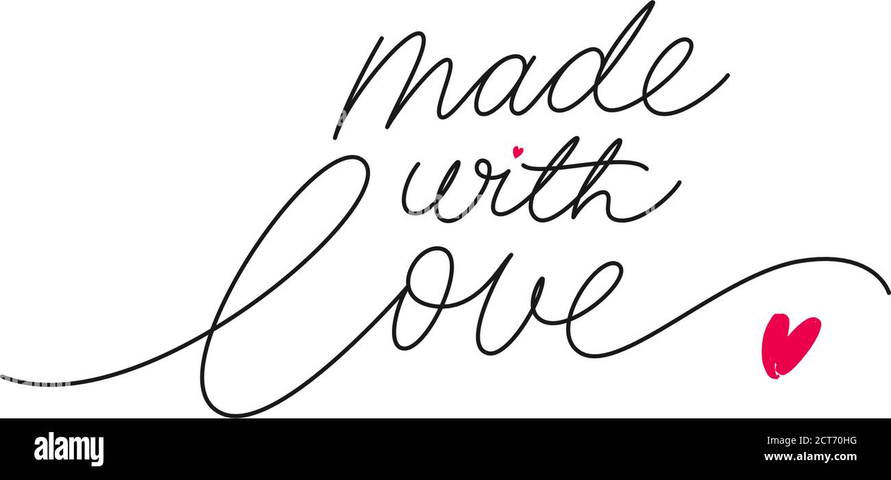 Fait de lettres d'amour avec symbole coeur. Illustration de Vecteur
