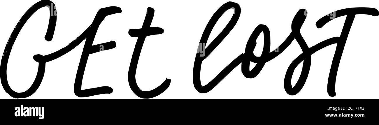 Perte du lettrage vectoriel du stylo à encre. Illustration de Vecteur