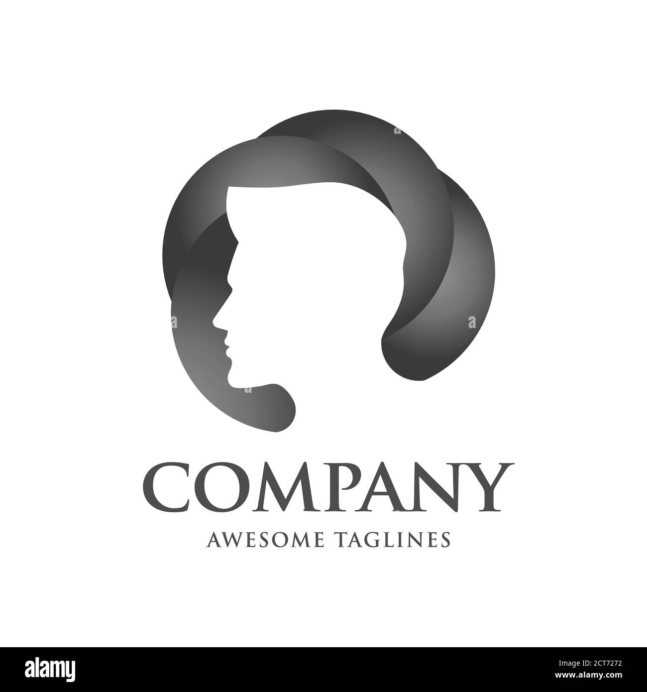 tête de silhouette homme avec concept moderne de vecteur de fond dégradé de couleur Illustration de Vecteur