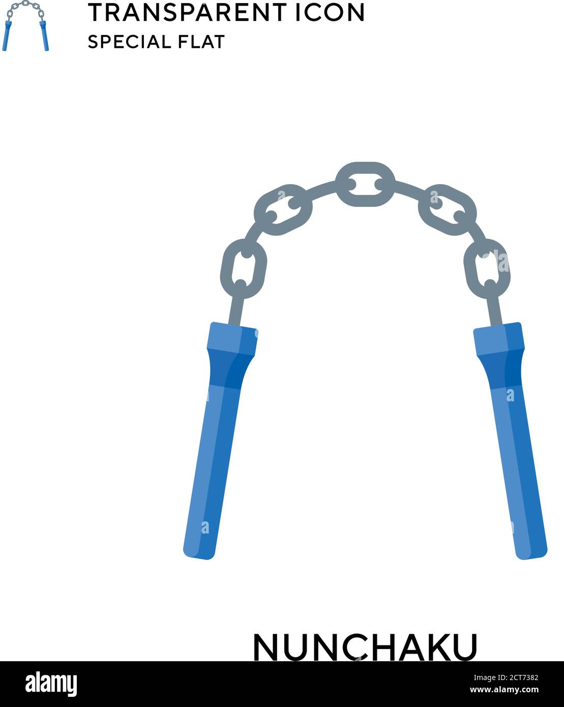 Icône de vecteur Nunchaku. Illustration de style plat. Vecteur EPS 10. Illustration de Vecteur