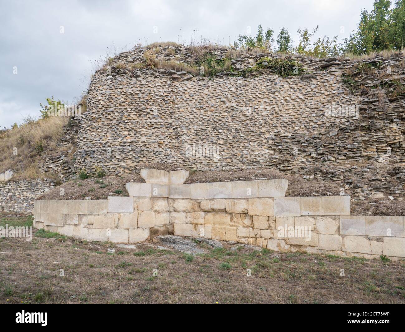 Ruines du site archéologique d'Iruña-Veleia, ville romaine (oppidum) près de Vitoria. Víllodas, Álava, Espagne Banque D'Images