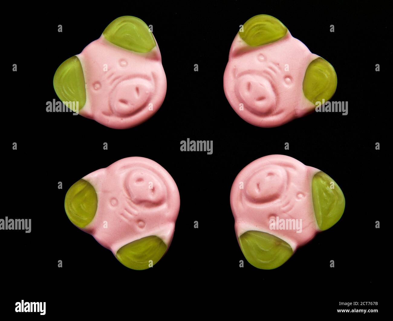 Bonbons Percy Pig Banque D'Images