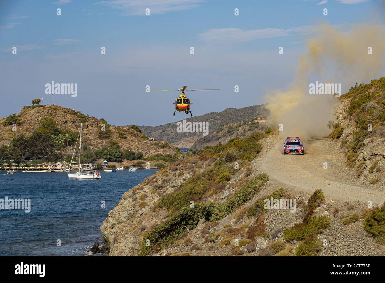 11 NEUVILLE Thierry (bel), GILSOUL Nicolas (bel), Hyundai i20 coupe WRC, Hyundai Shell MOBIS WRT, action lors du Rallye 2020 de Turquie, 5e tour de Banque D'Images