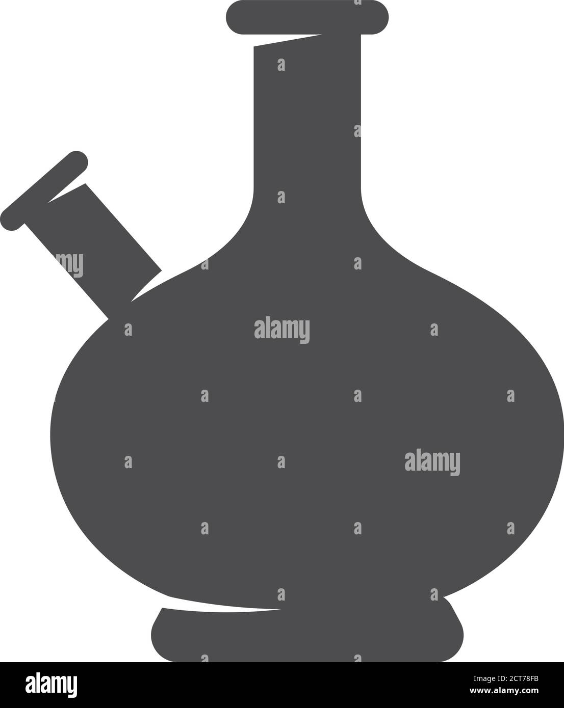 Icône Drug bong en noir et blanc. Illustration vectorielle. Illustration de Vecteur