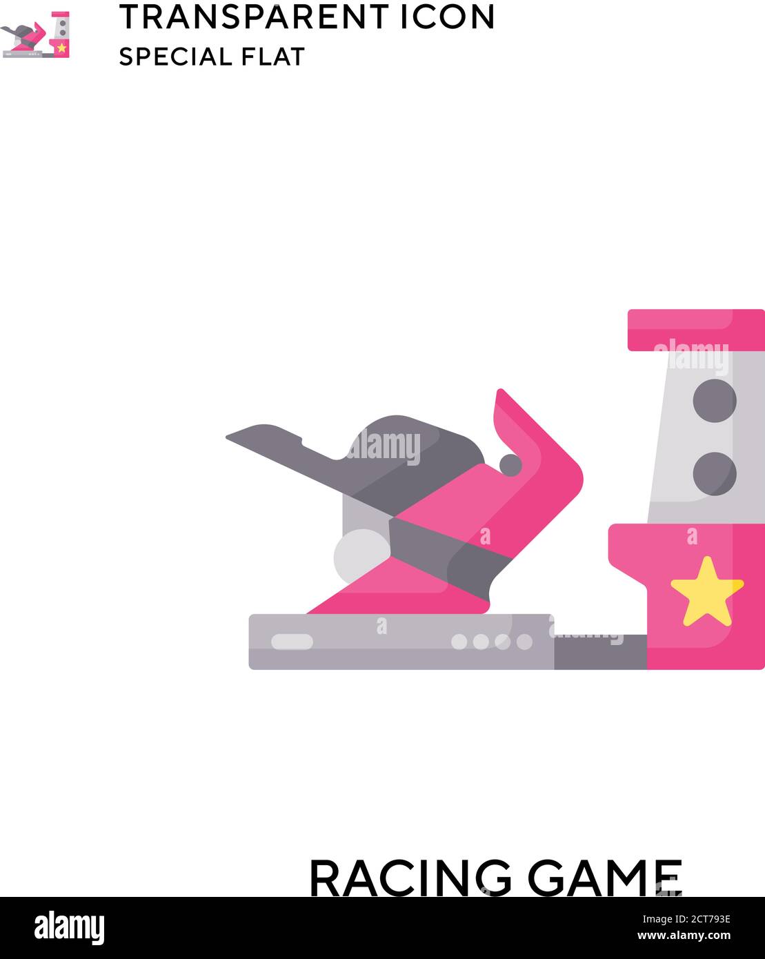 Icône de vecteur de jeu de course. Illustration de style plat. Vecteur EPS 10. Illustration de Vecteur