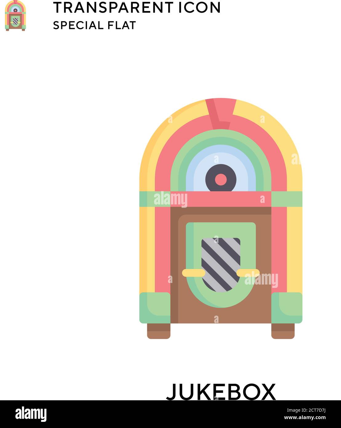 Icône de vecteur Jukebox. Illustration de style plat. Vecteur EPS 10. Illustration de Vecteur