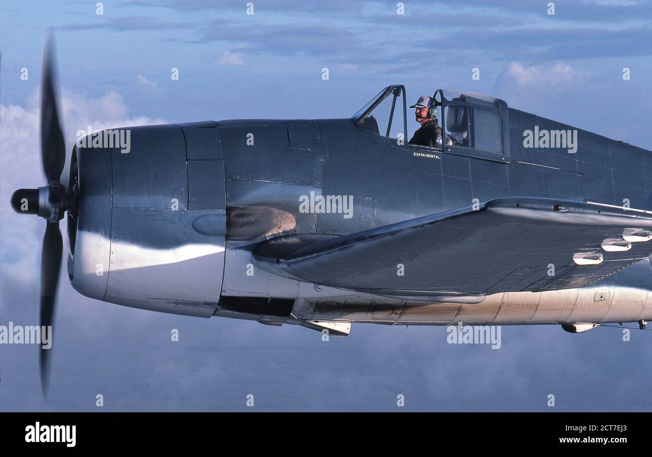 Grumman F6F Hellcat Seconde Guerre mondiale avion Marine/Marine Fighter Banque D'Images