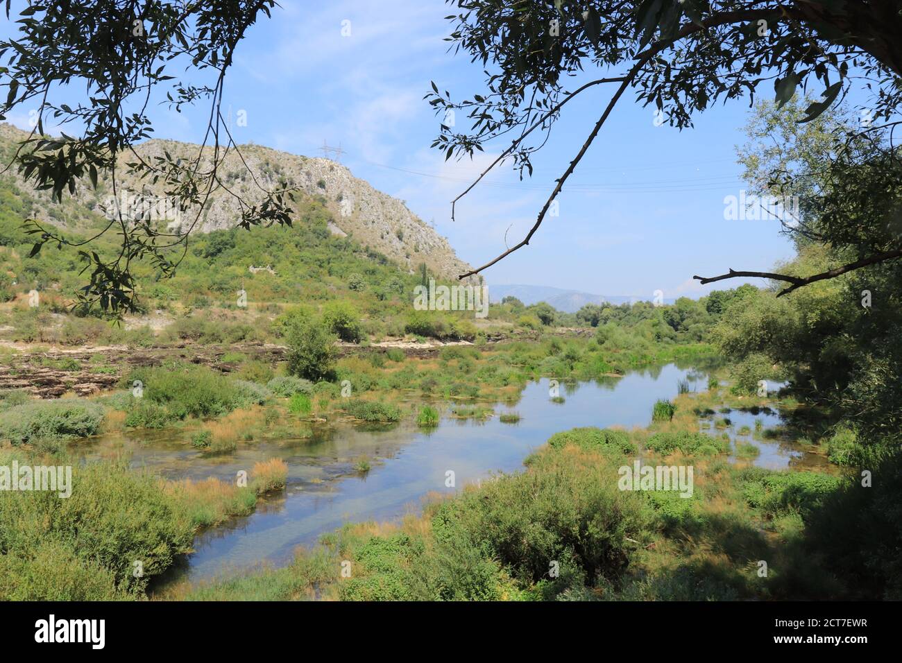 Paysage du canal de Buna près de Mostar Banque D'Images