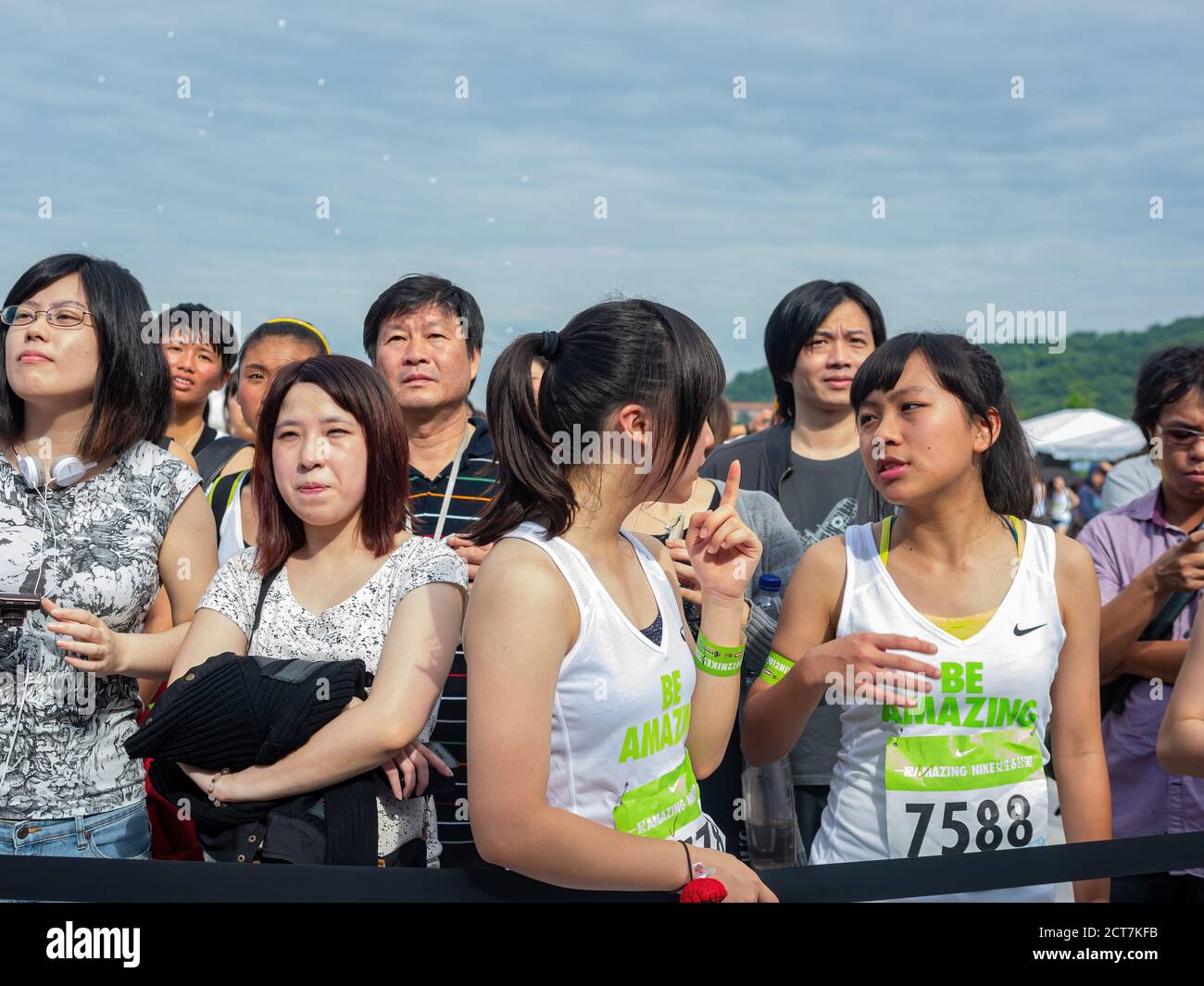 Taipei, 29 avril 2012 - vue du matin de l'événement de course Nike be Amazing 5K Banque D'Images
