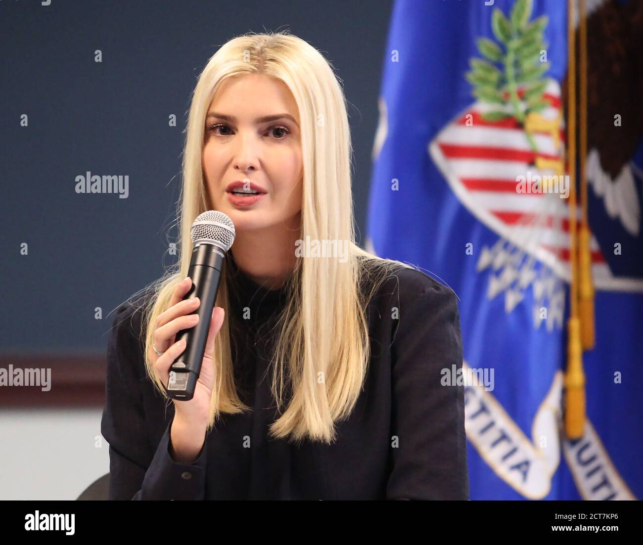 Atlanta, États-Unis. 21 septembre 2020. Ivanka Trump s'exprime lors d'une discussion en groupe avec des fonctionnaires fédéraux et des porteurs de parts au sujet de la lutte contre la traite des êtres humains à Atlanta, le lundi 21 septembre 2020. Photo de Tami Chappell/UPI crédit: UPI/Alay Live News Banque D'Images