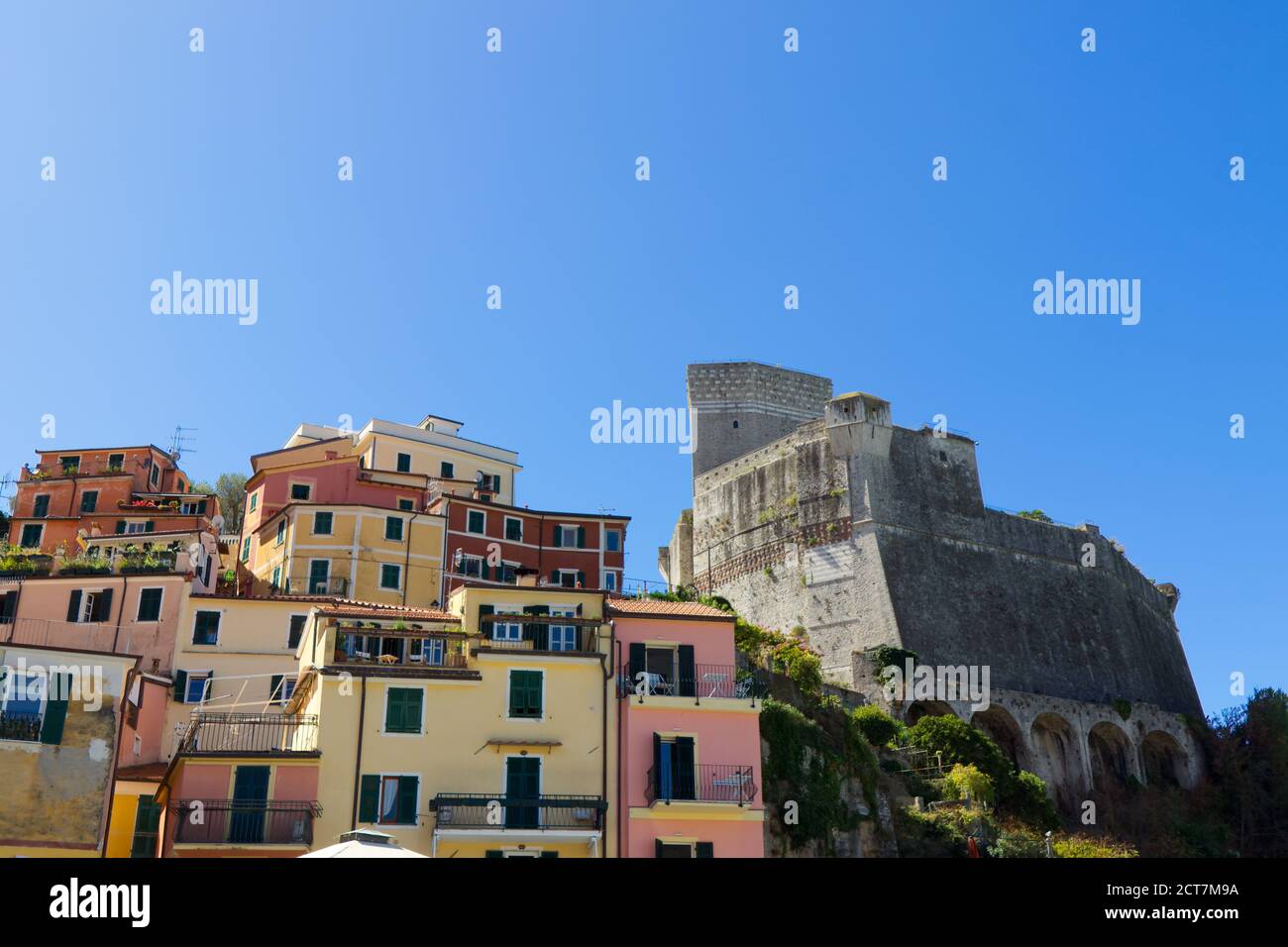 Paysage de Lerici dans le golfe des poètes, cinq terres, Italie Banque D'Images