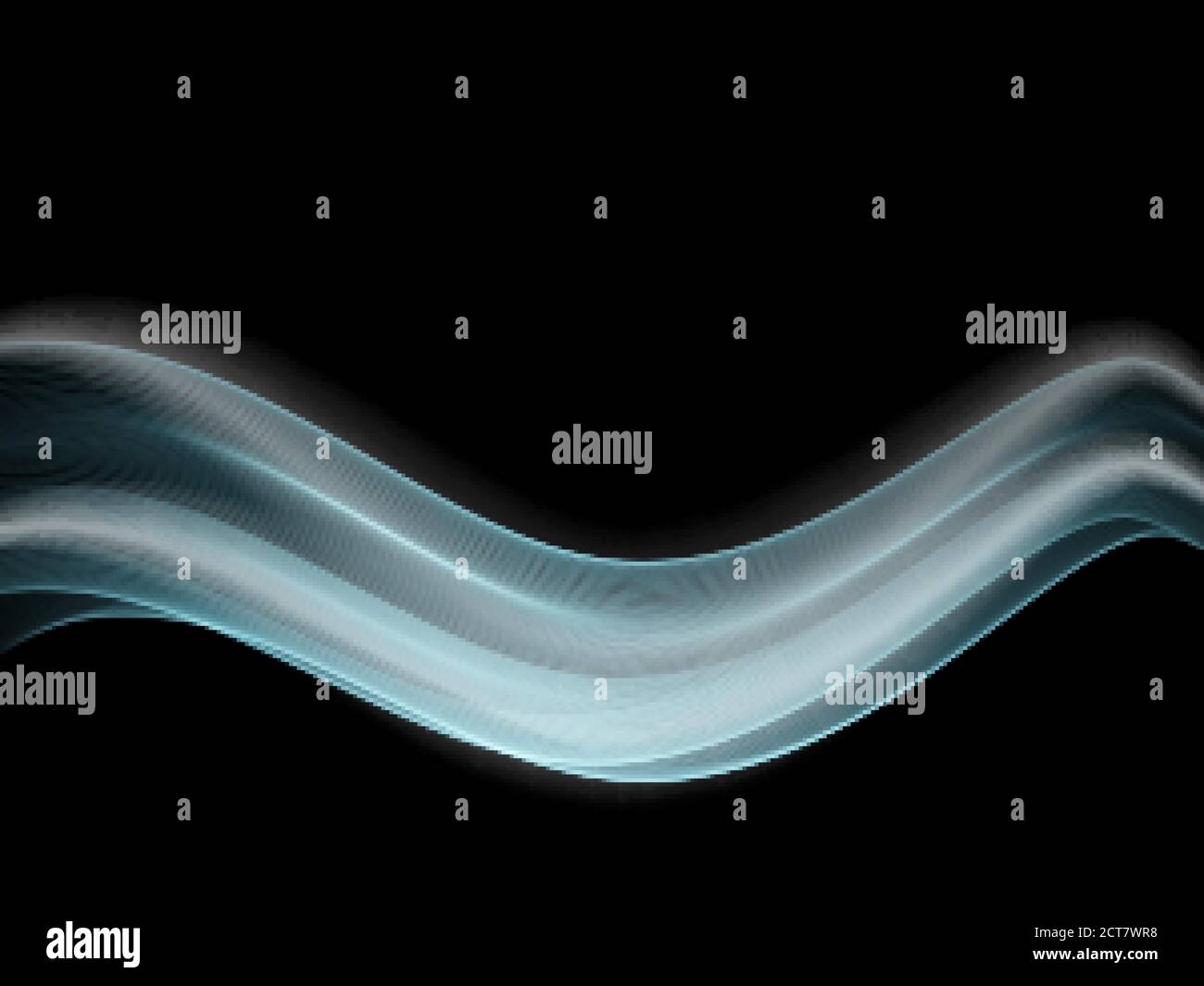 Effet de fumée bleu sur fond noir Illustration de Vecteur