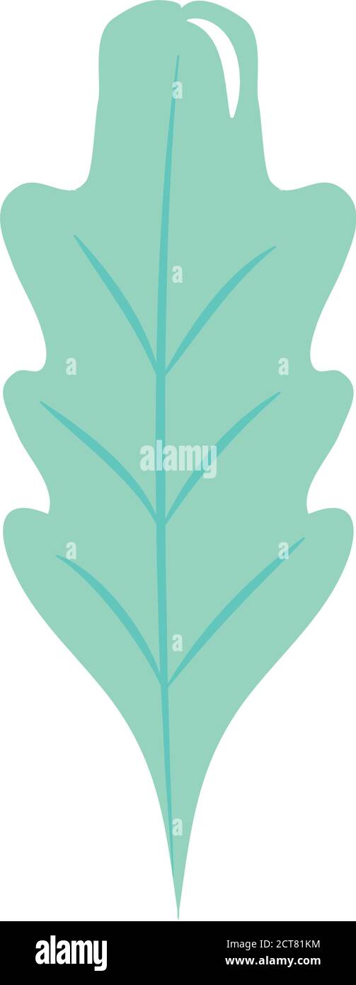 icône en feuilles de chêne d'automne sur fond blanc, style plat, illustration vectorielle Illustration de Vecteur