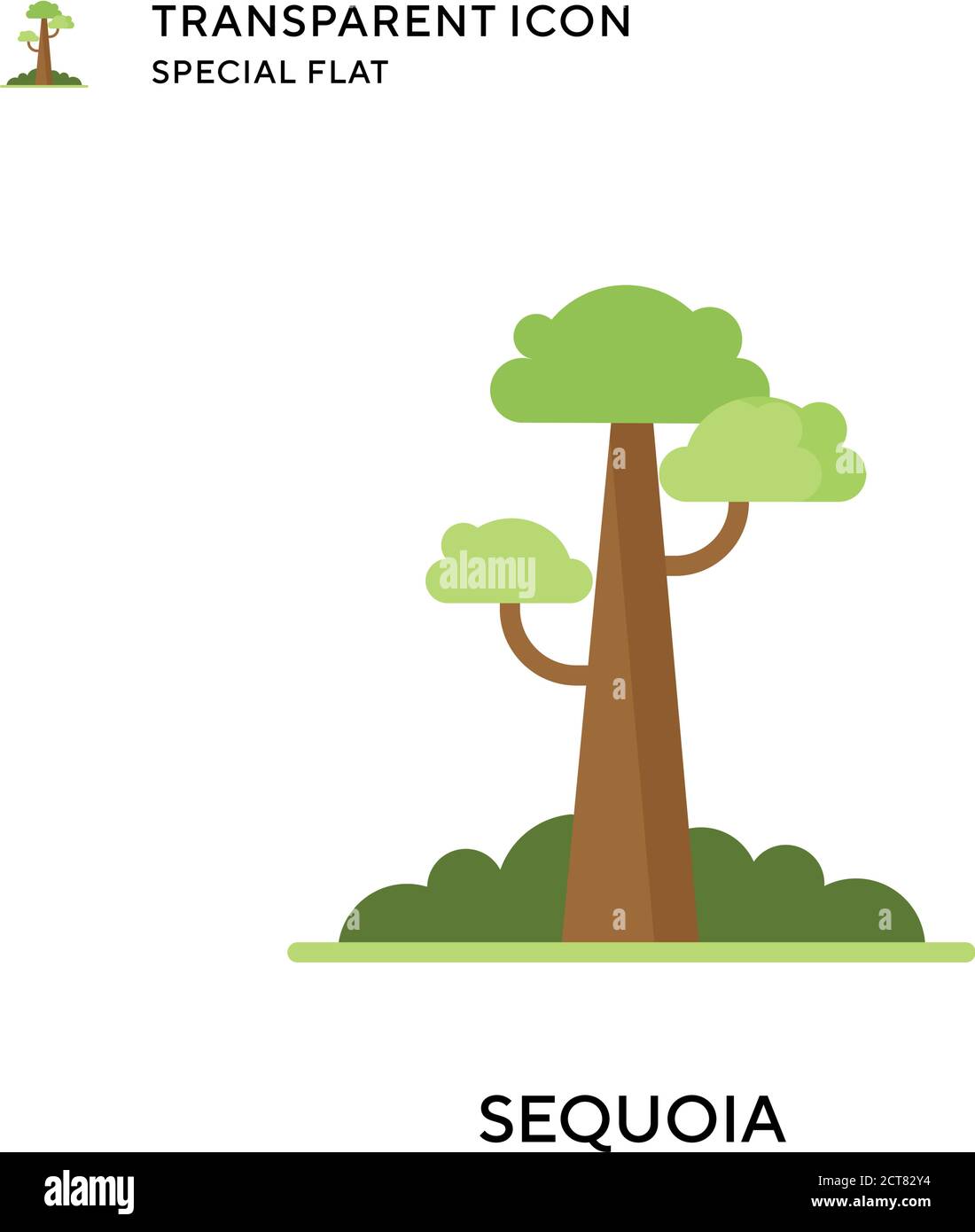 Icône Sequoia Vector. Illustration de style plat. Vecteur EPS 10. Illustration de Vecteur