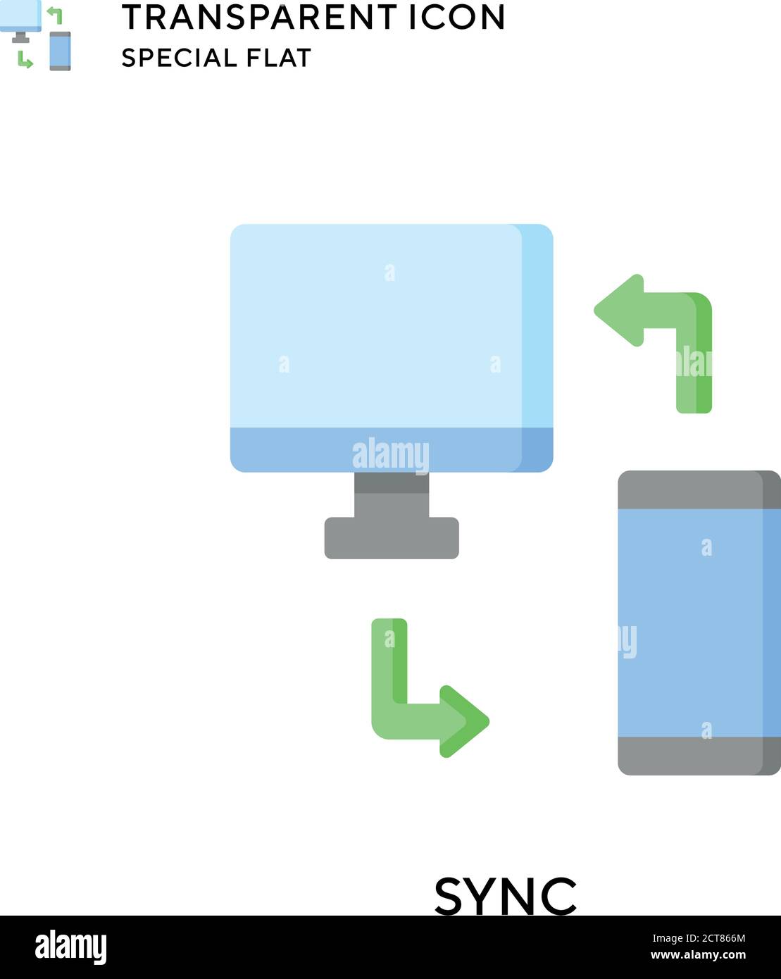 Icône de vecteur de synchronisation. Illustration de style plat. Vecteur EPS 10. Illustration de Vecteur