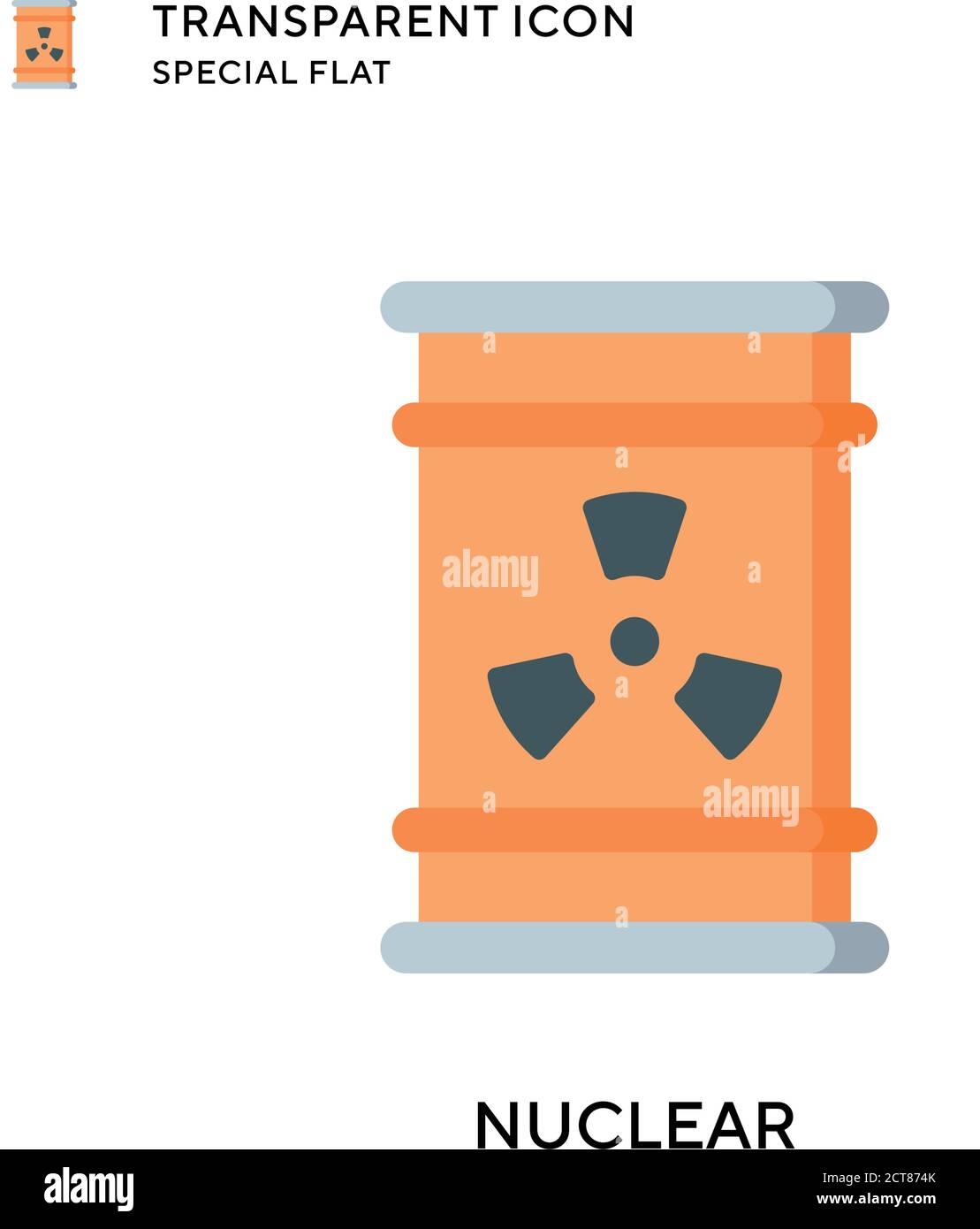 Icône de vecteur nucléaire. Illustration de style plat. Vecteur EPS 10. Illustration de Vecteur