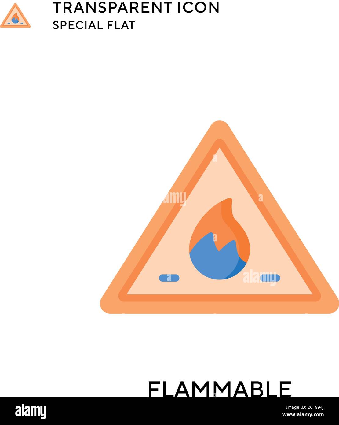 Icône vecteur inflammable. Illustration de style plat. Vecteur EPS 10. Illustration de Vecteur