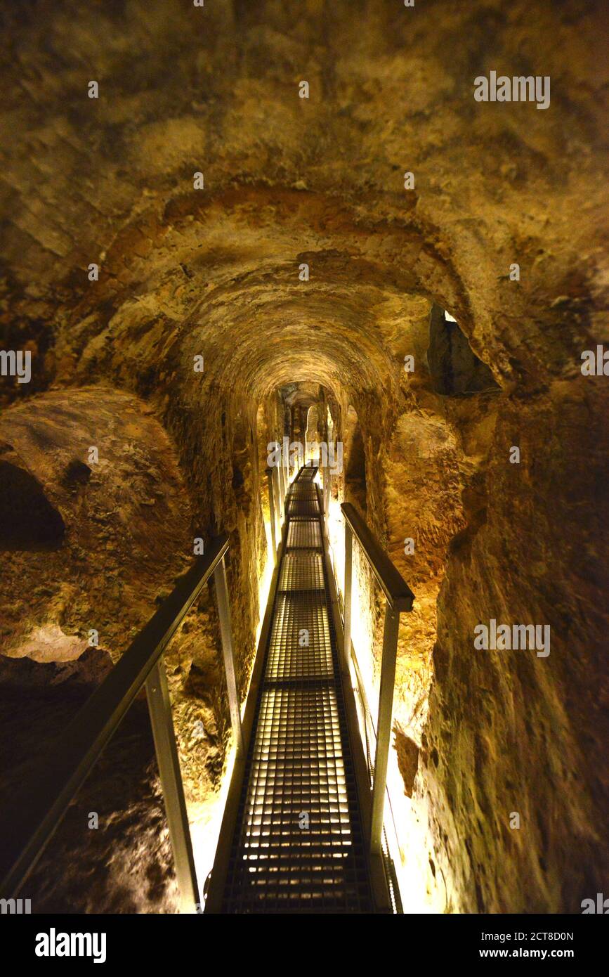 Catacombes de Saint Paul à Rabat, Malte. Banque D'Images