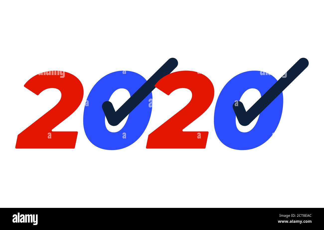 Affiche de vote patriotique 2020. Élection présidentielle de 2020 aux États-Unis. Bannière typographique des États-Unis Illustration de Vecteur