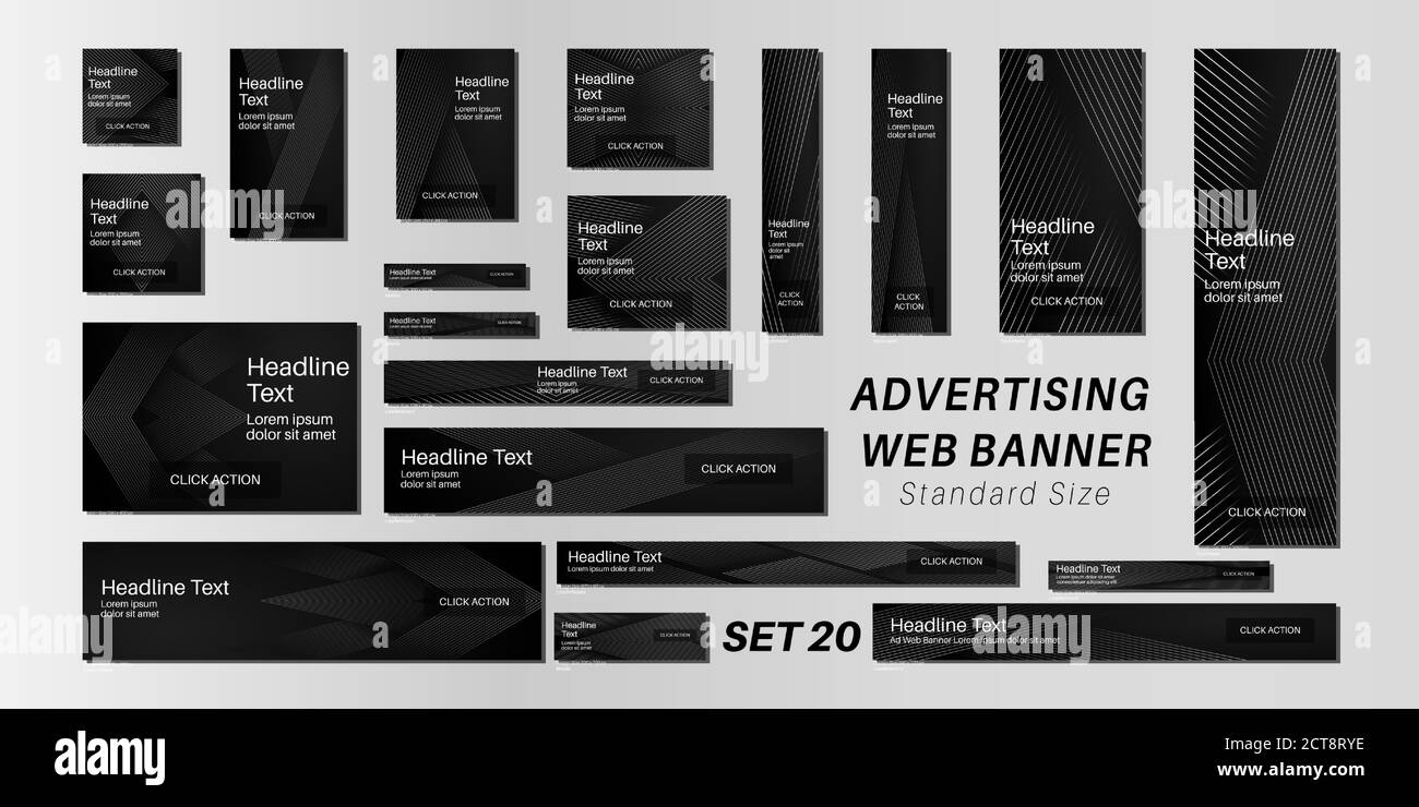 taille standard de la bannière web, arrière-plan vectoriel abstrait pour la publicité. Illustration de Vecteur