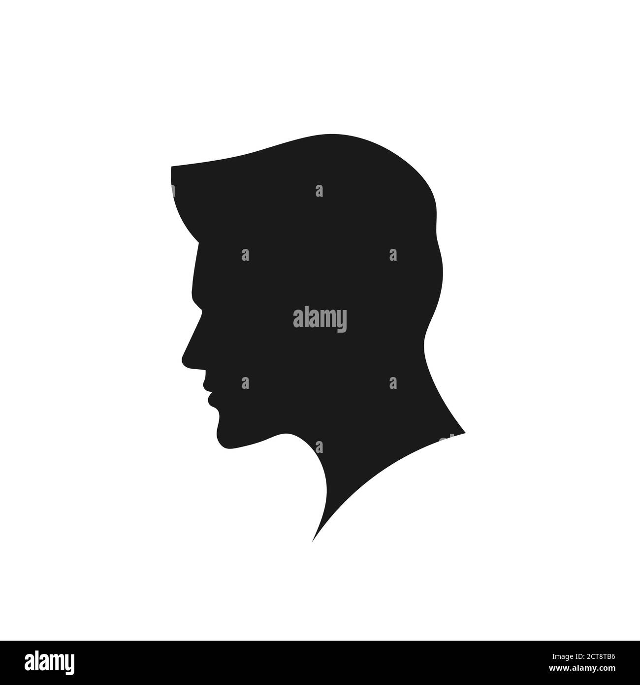 concept de vecteur de tête de silhouette d'homme créatif Illustration de Vecteur