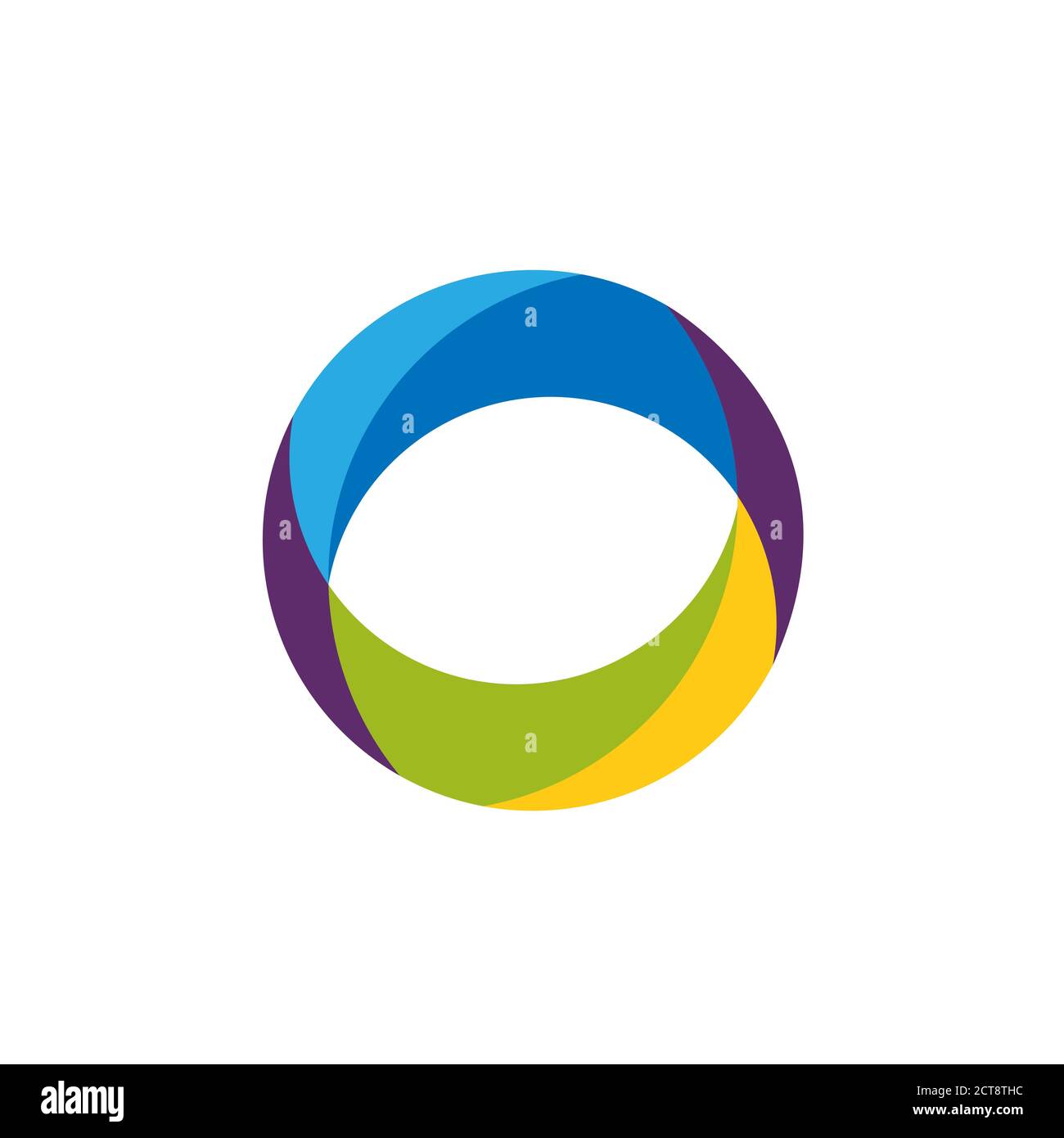 modèle de logo vectoriel de cercle coloré abstrait créatif Illustration de Vecteur