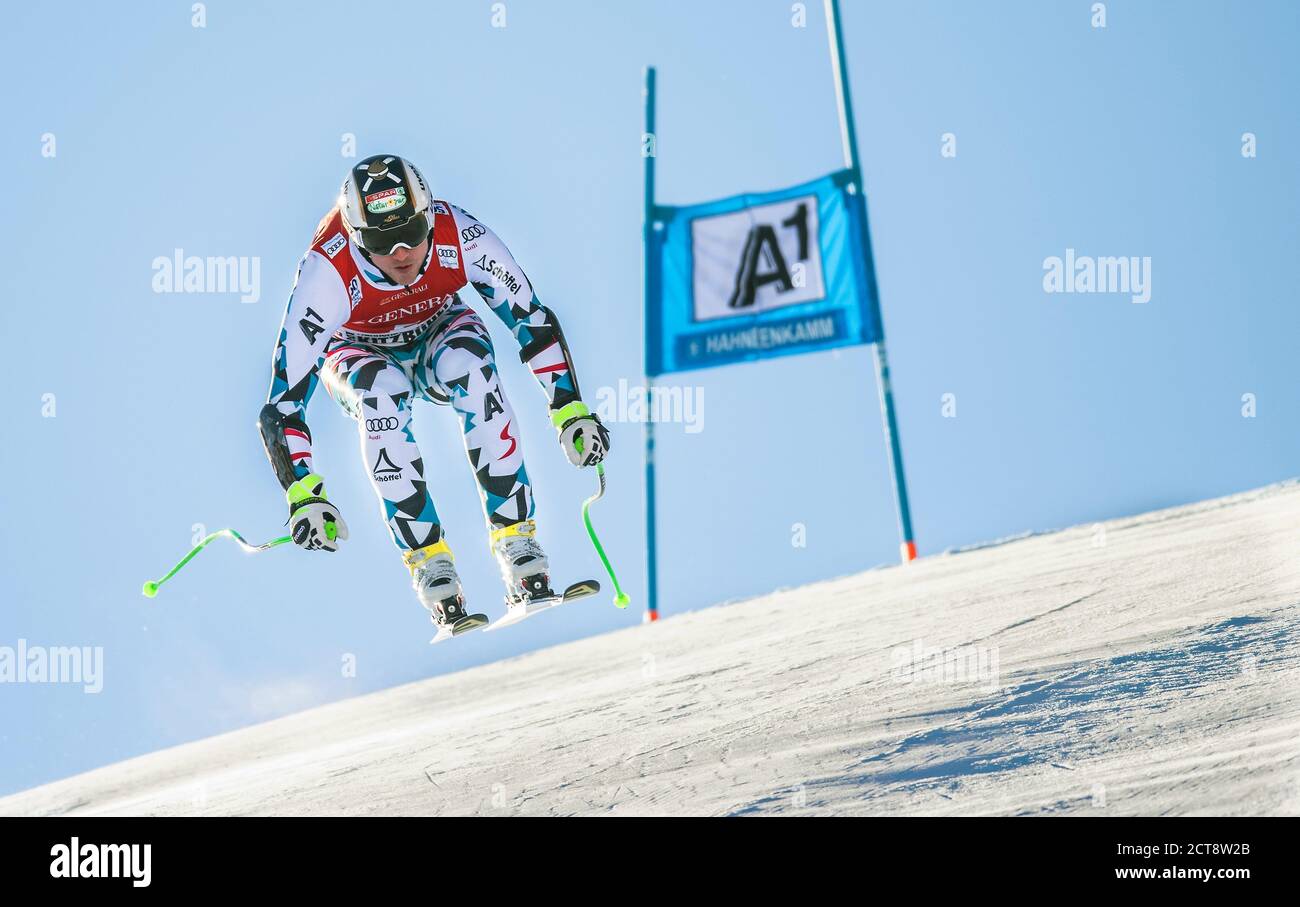 Hannes Reichelt Mens Super-G. Coupe du monde de ski FIS Kitzbuhel. Crédit photo : © Mark pain / Alamy Banque D'Images