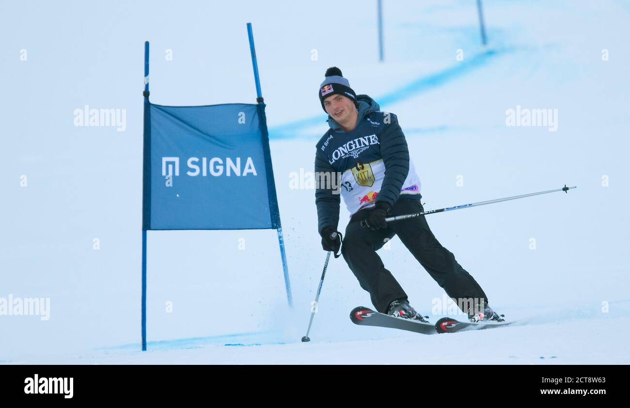 Max Verstappen de l'équipe de Formule 1 de Red Bull participe à la course caritative “Kitz Trophy” à Kitzbuhel, Autriche. Pic : Mark pain / Alamy Banque D'Images