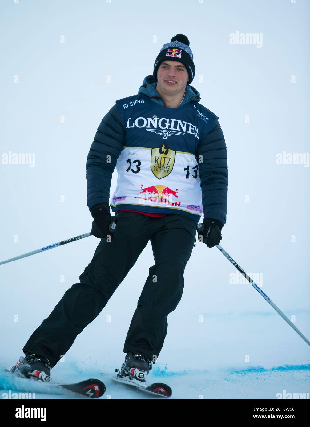 Max Verstappen de l'équipe de Formule 1 de Red Bull participe à la course caritative “Kitz Trophy” à Kitzbuhel, Autriche. Pic : Mark pain / Alamy Banque D'Images