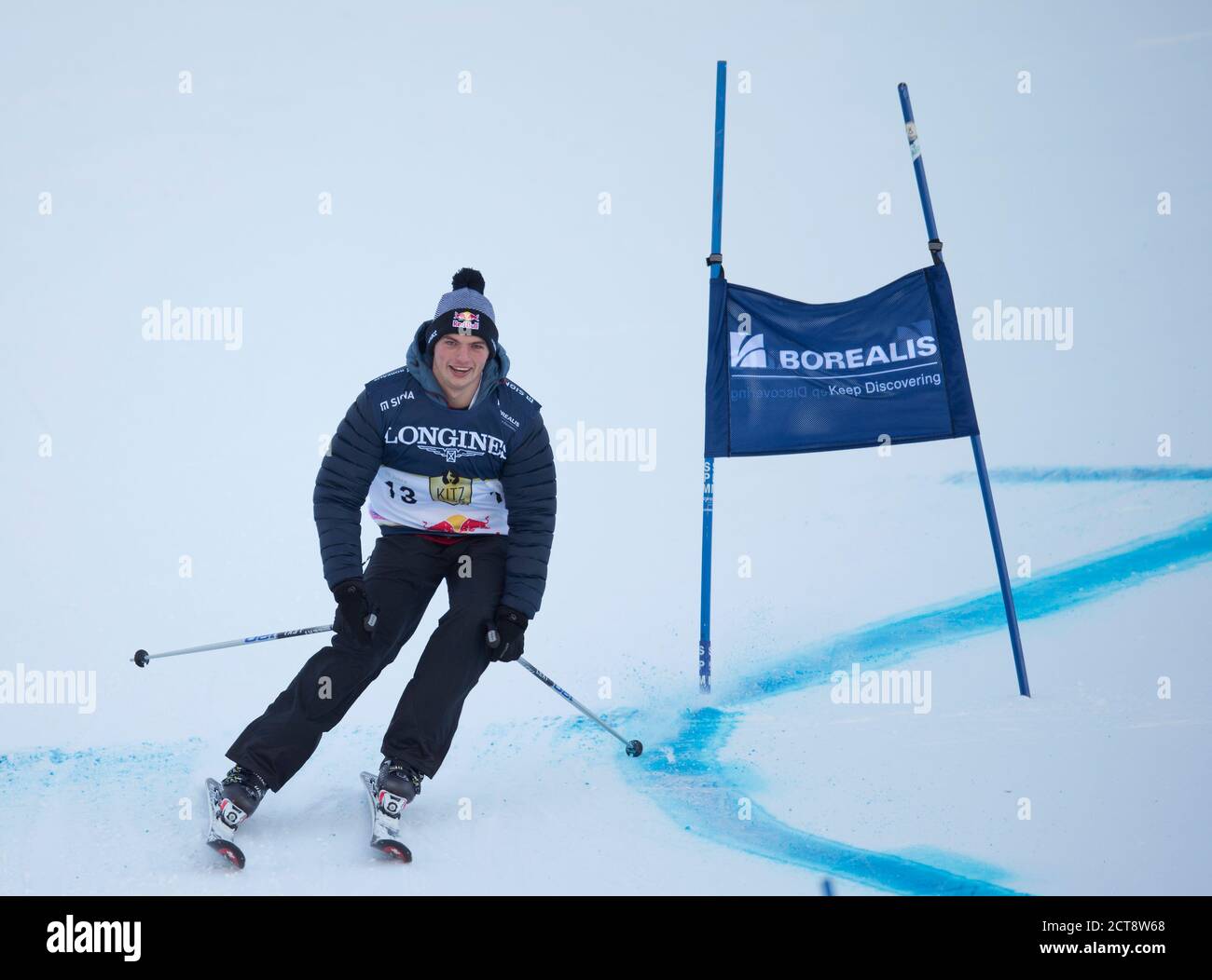 Max Verstappen de l'équipe de Formule 1 de Red Bull participe à la course caritative “Kitz Trophy” à Kitzbuhel, Autriche. Pic : Mark pain / Alamy Banque D'Images