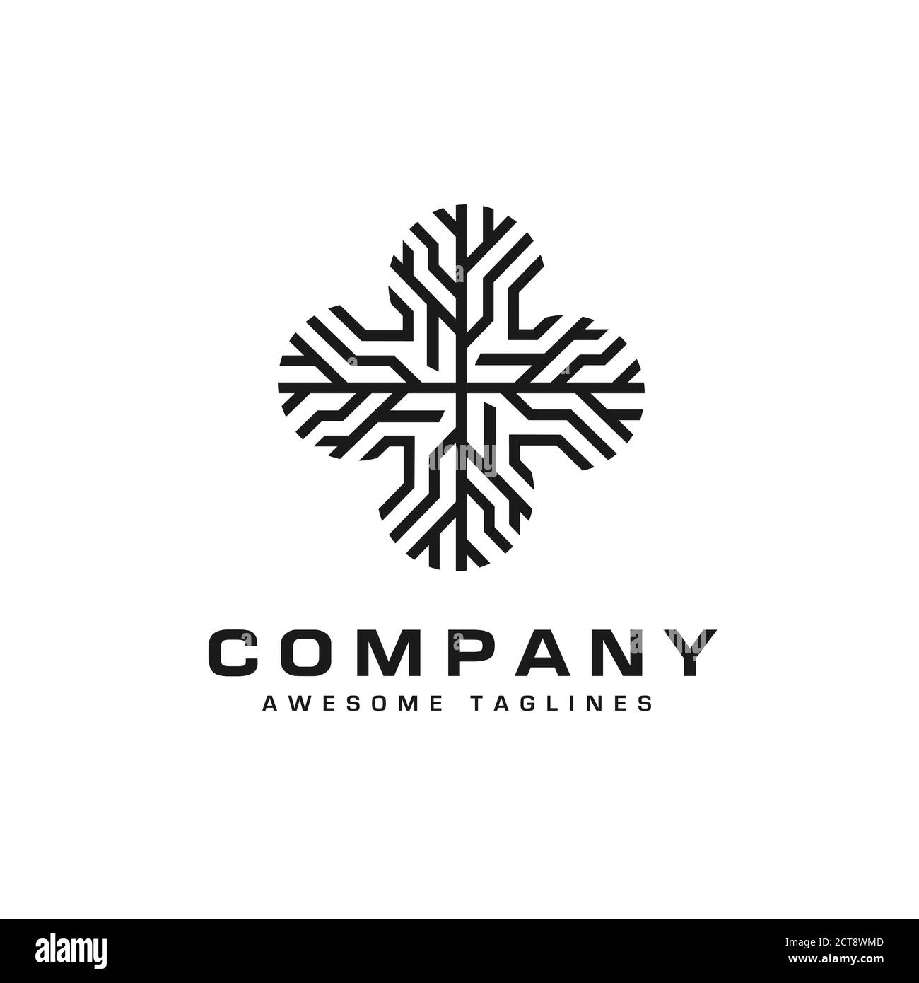 Logo médical à vecteur croisé, concept de vecteur logo Medical Tech Illustration de Vecteur