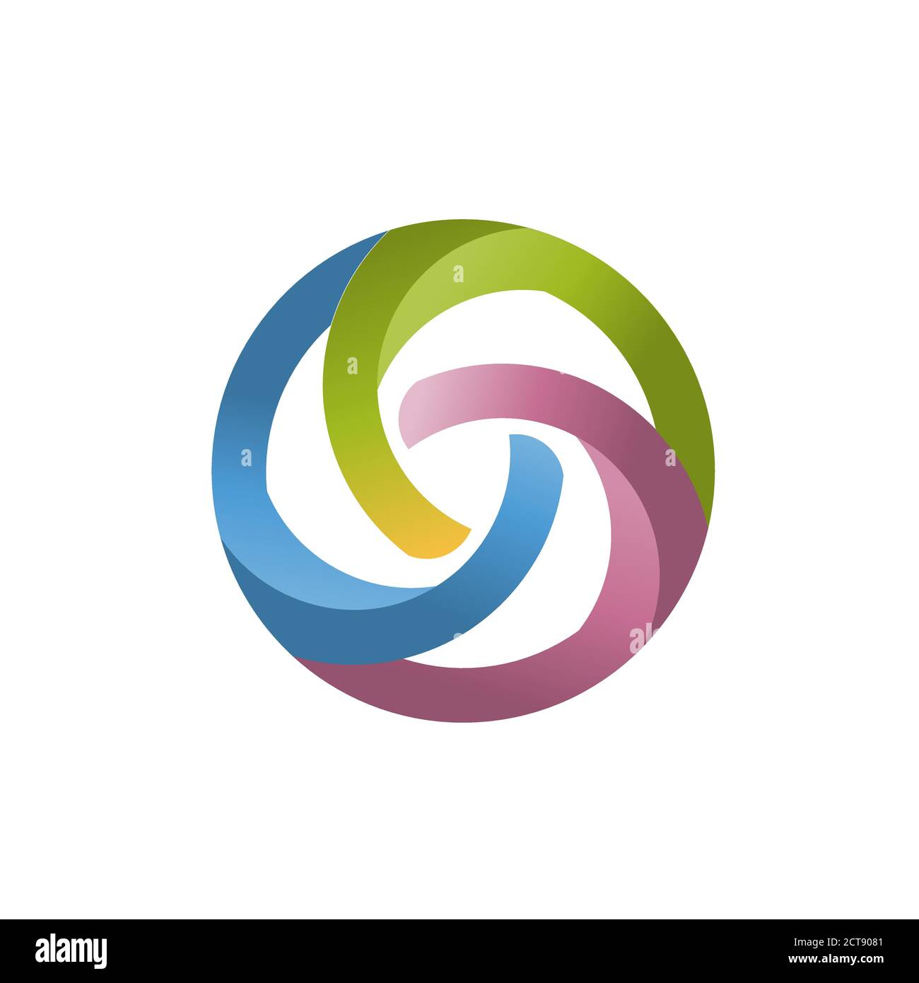 modèle de logo vectoriel de cercle coloré abstrait créatif Illustration de Vecteur