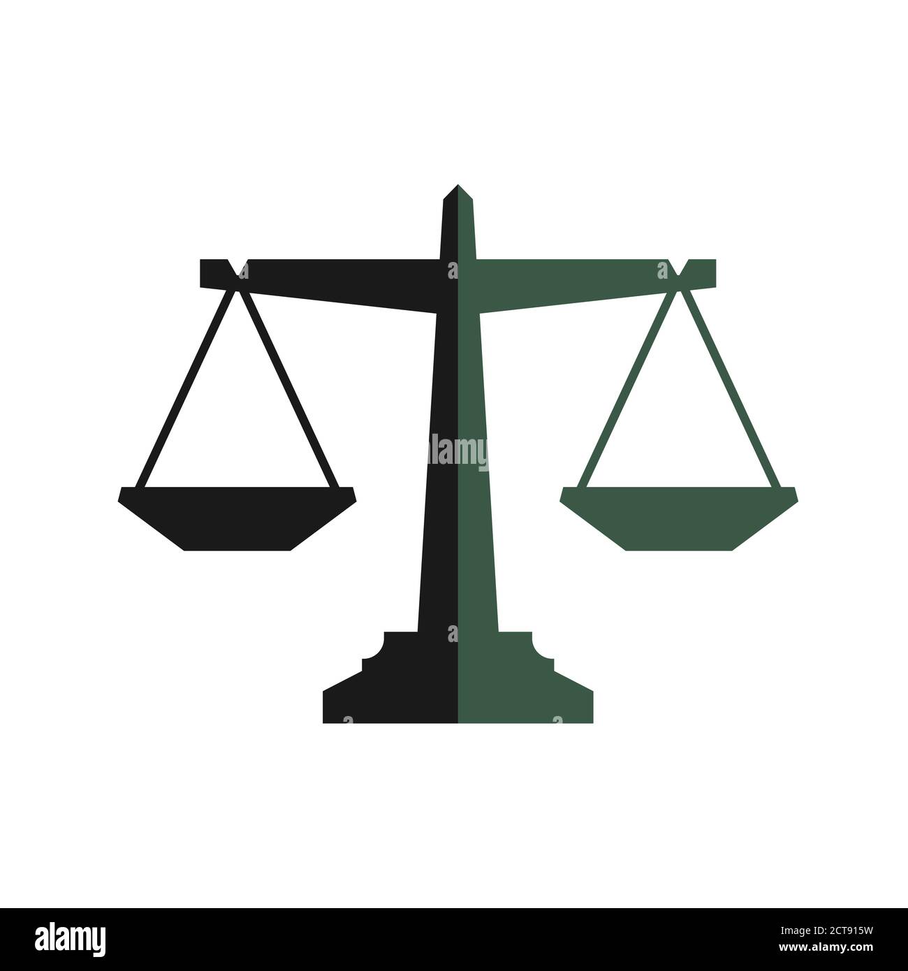 Échelle simple de justice couleur noire symbole icône Vector Design Illustration de Vecteur