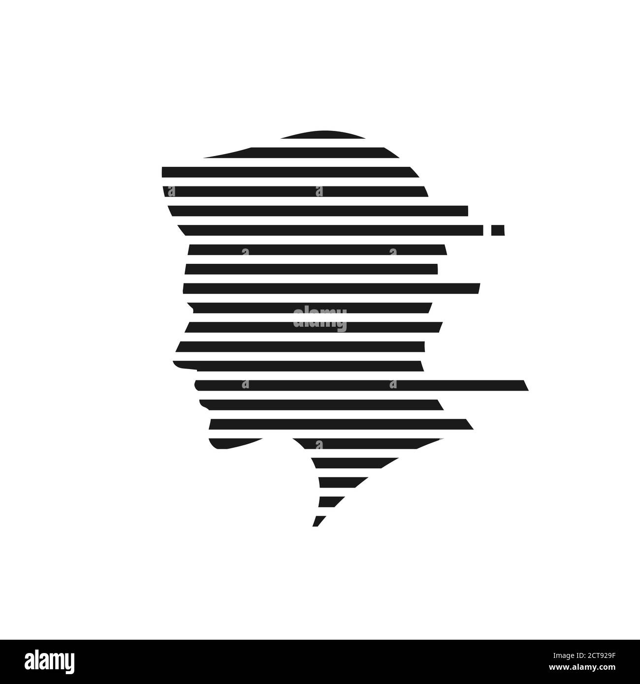 créateur abstrait homme silhouette lignes rayures tête vecteur concept Illustration de Vecteur