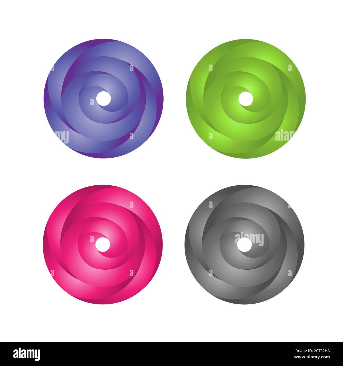 modèle abstrait de logo de cercle tourbillon coloré Illustration de Vecteur