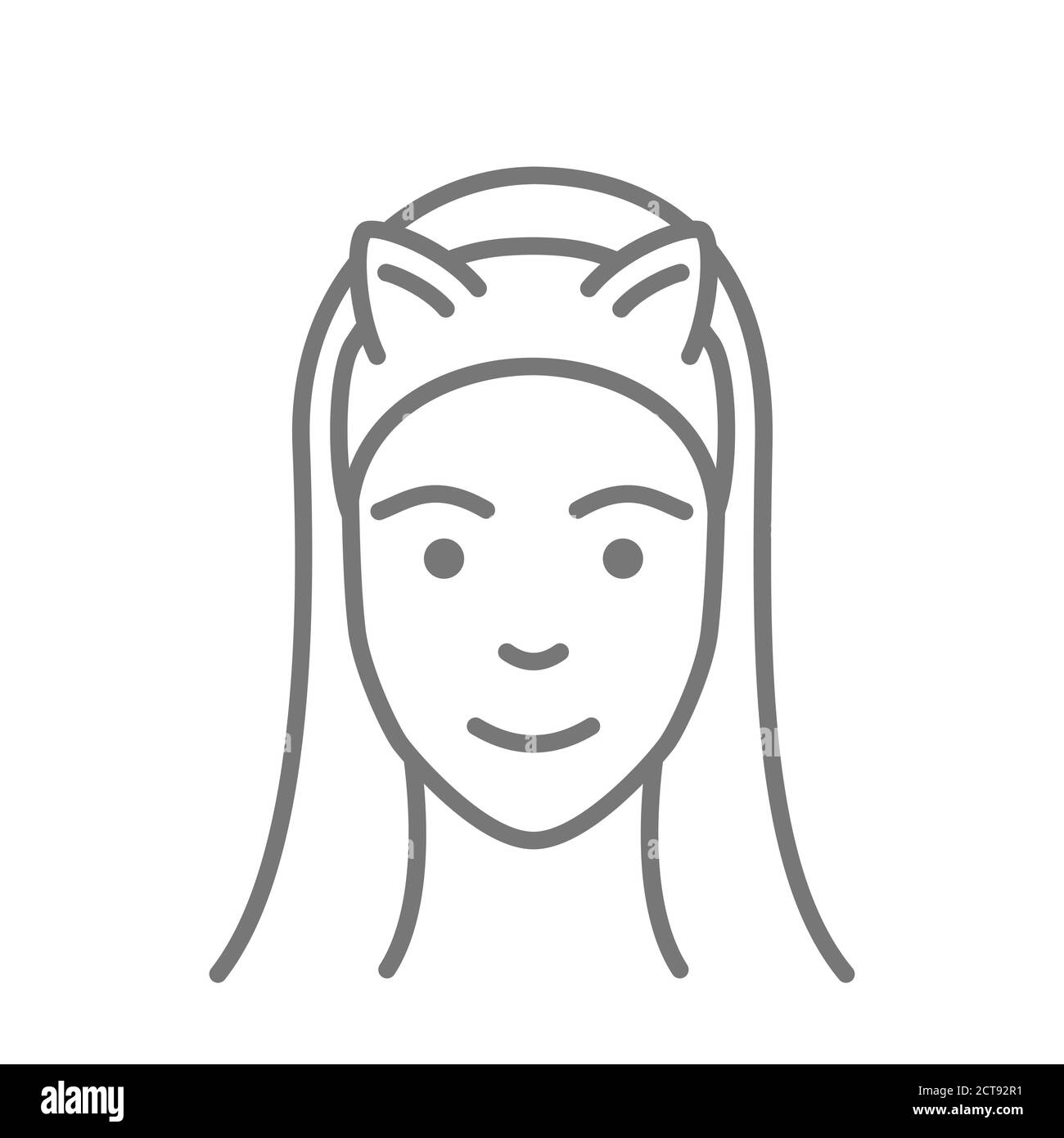 Icône soin de la peau, beauté de la peau, visage des femmes Illustration de Vecteur