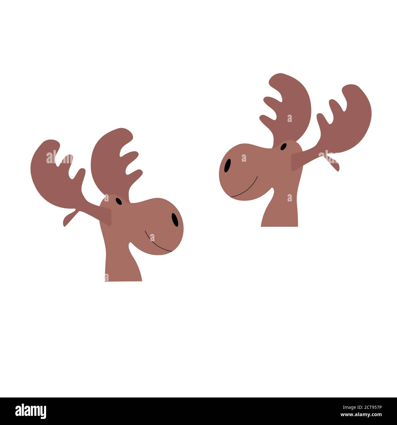 Mignon dessin animé fauve. La tête d'un cerf de bande dessinée. Illustration Illustration de Vecteur