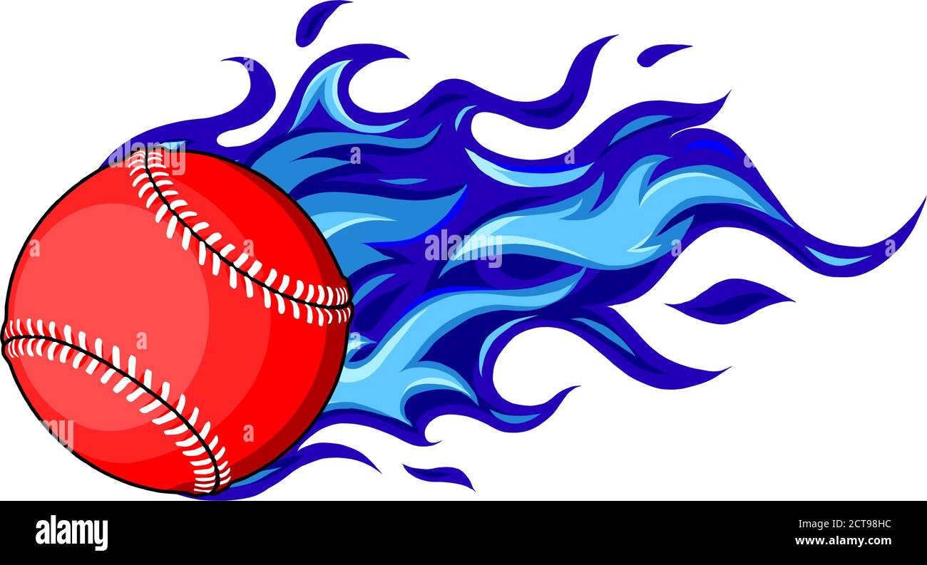 Illustration vectorielle de softball ou de Baseball avec lignes de mouvement Illustration de Vecteur
