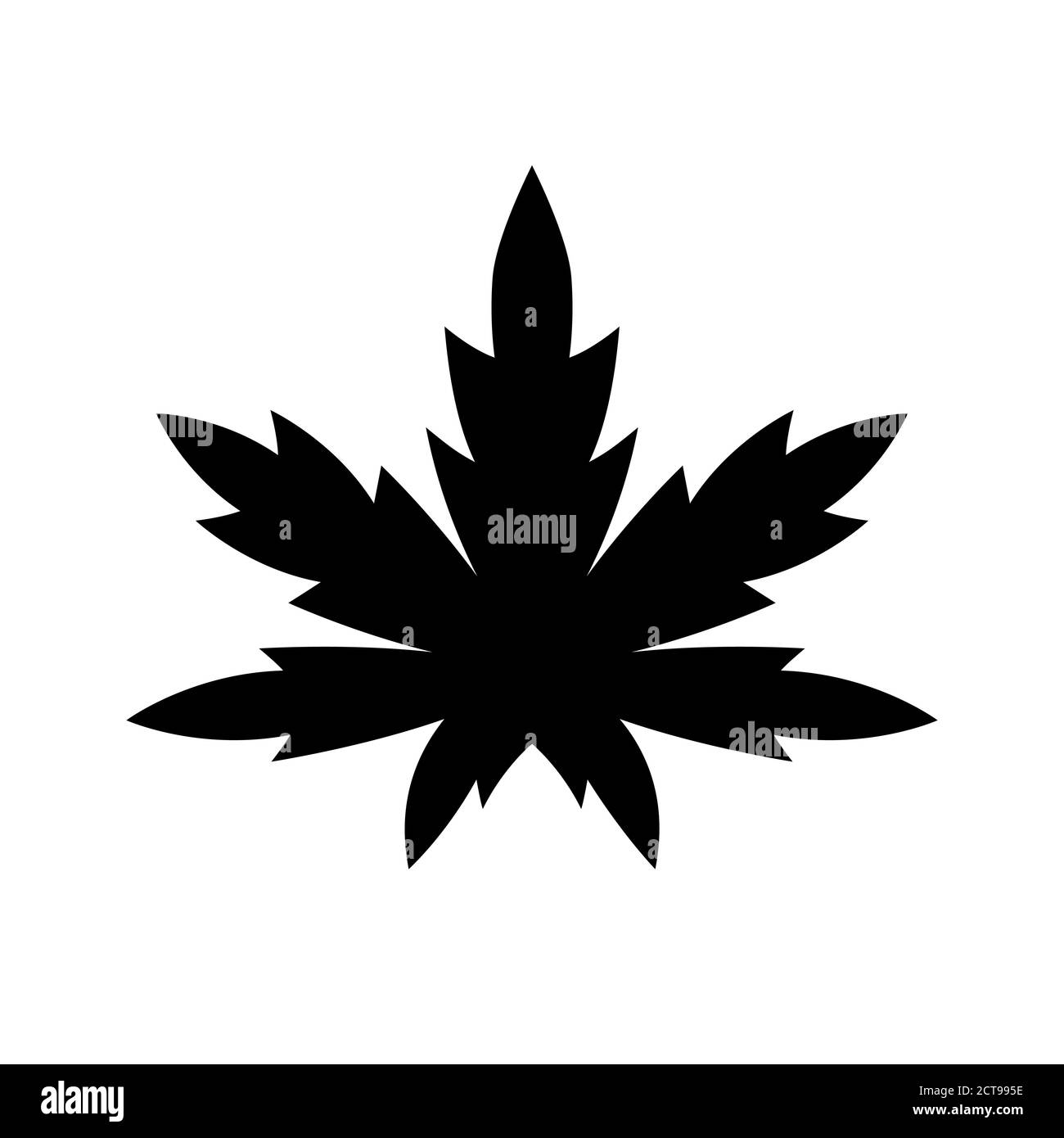 Icône de la feuille de marijuana ou de la feuille de cannabis Illustration de Vecteur