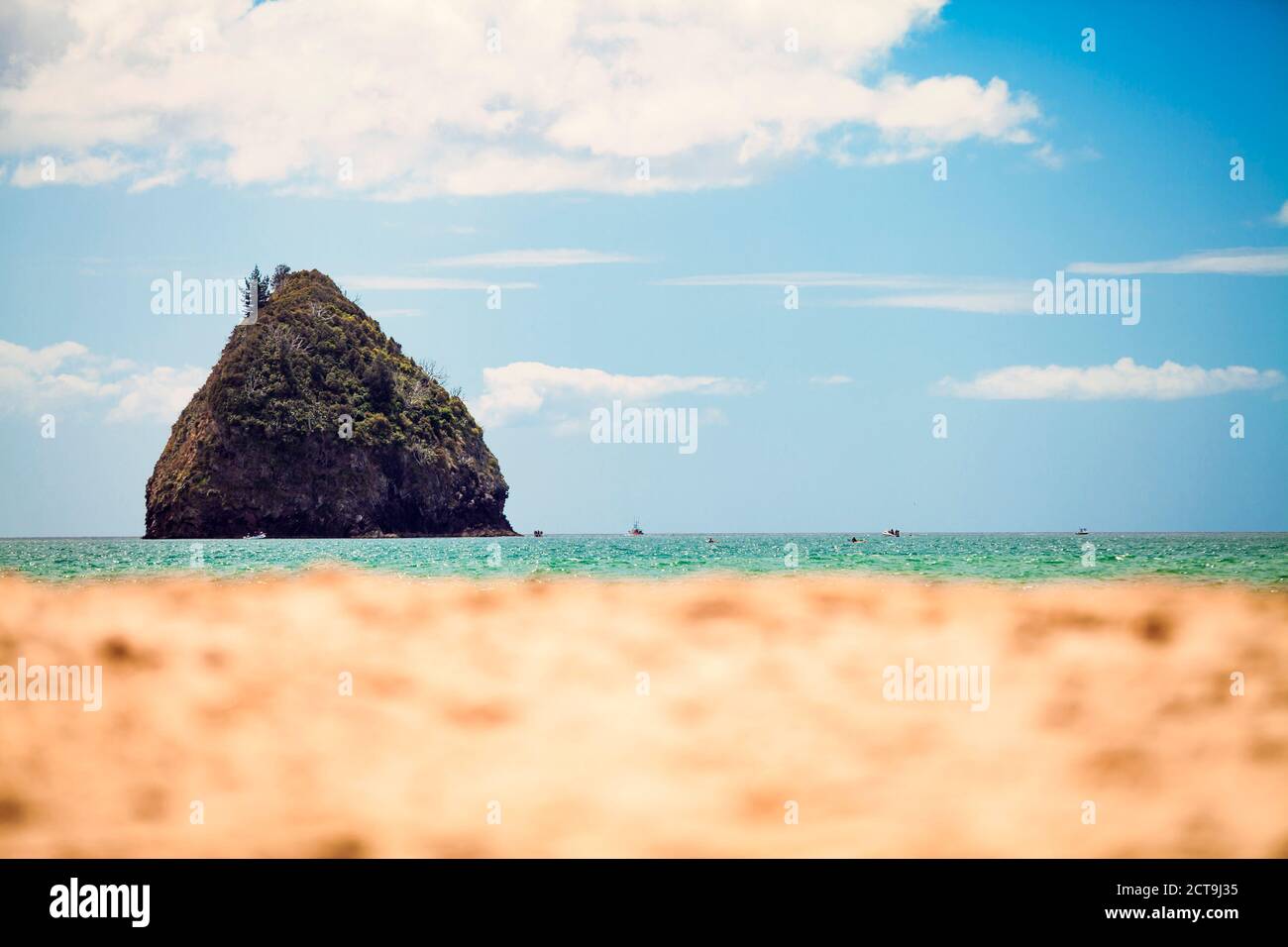 La NOUVELLE ZELANDE, péninsule de Coromandel, vue à partir de la nouvelle plage Chums Banque D'Images