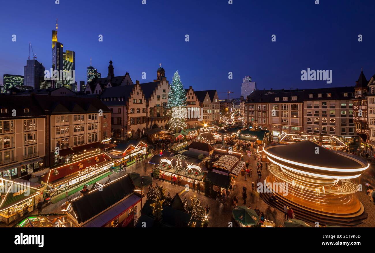Allemagne, Hesse, Francfort, marché de Noël Banque D'Images