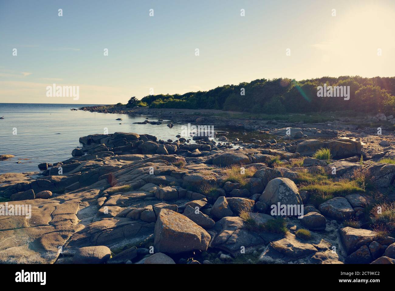 La Suède, Varberg, côte rocheuse au Kattegat Banque D'Images