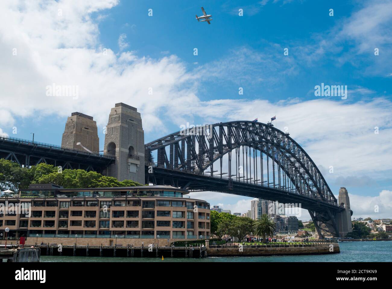 L'Australie, New South Wales, Sydney, vue de Harbour Bridge Banque D'Images