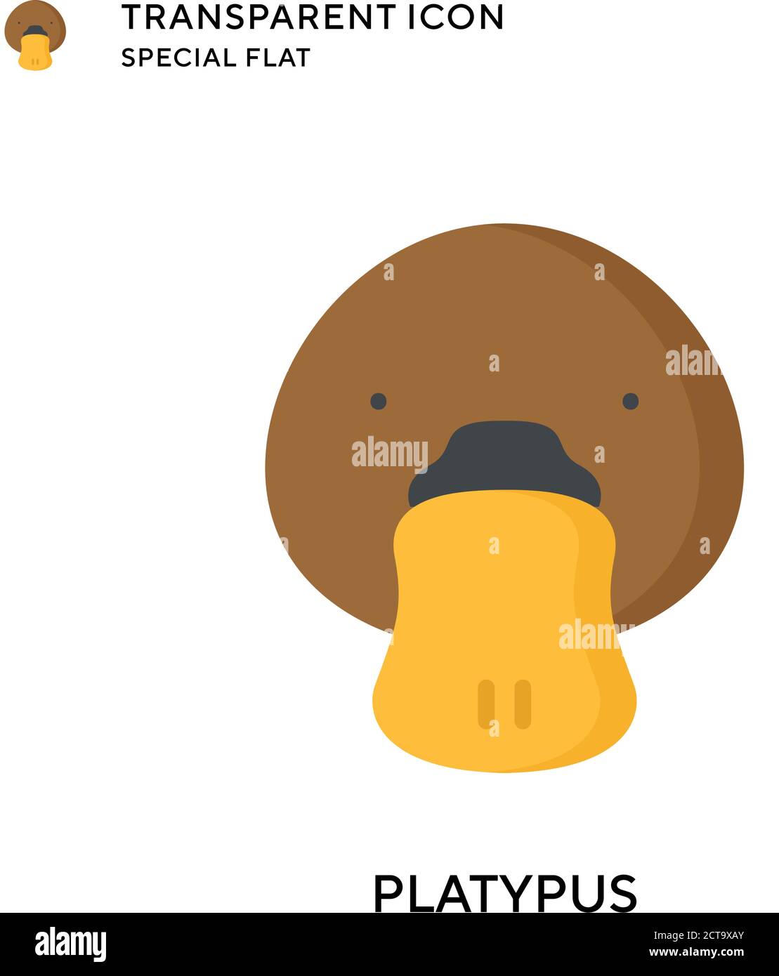 Icône de vecteur platypus. Illustration de style plat. Vecteur EPS 10. Illustration de Vecteur