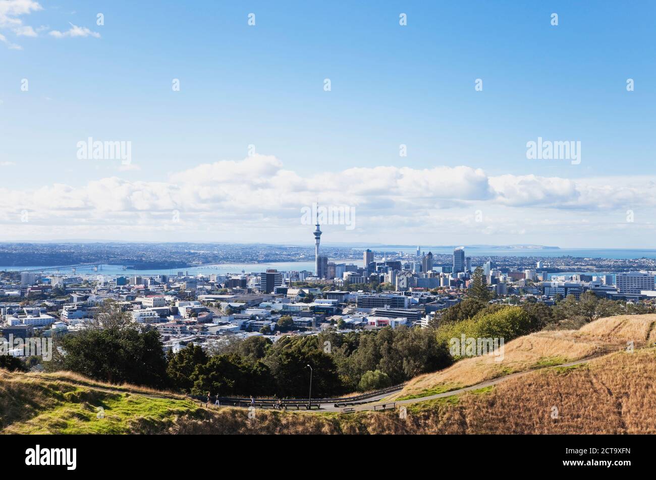 La NOUVELLE ZELANDE, Auckland skyline vue depuis le mont Eden Banque D'Images