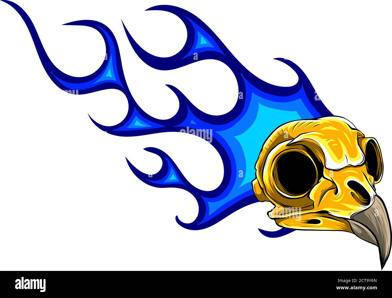 Illustration du vecteur de gravure du crâne d'oiseau. Crâne de tête d'os d'oiseau, symbole occulte pour sorcellerie. Vecteur Illustration de Vecteur