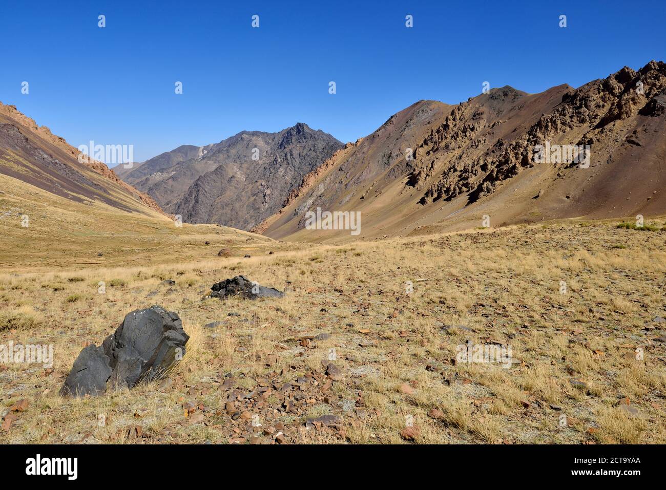 L'Iran, province de Mazandaran, montagnes Alborz, Hezarsham plateau, Alam Kuh, Takht-e Massif de Suleyman Banque D'Images